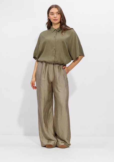 Olijf ANOTHER LABEL Blouses ALRILA SHIRT S/S - large