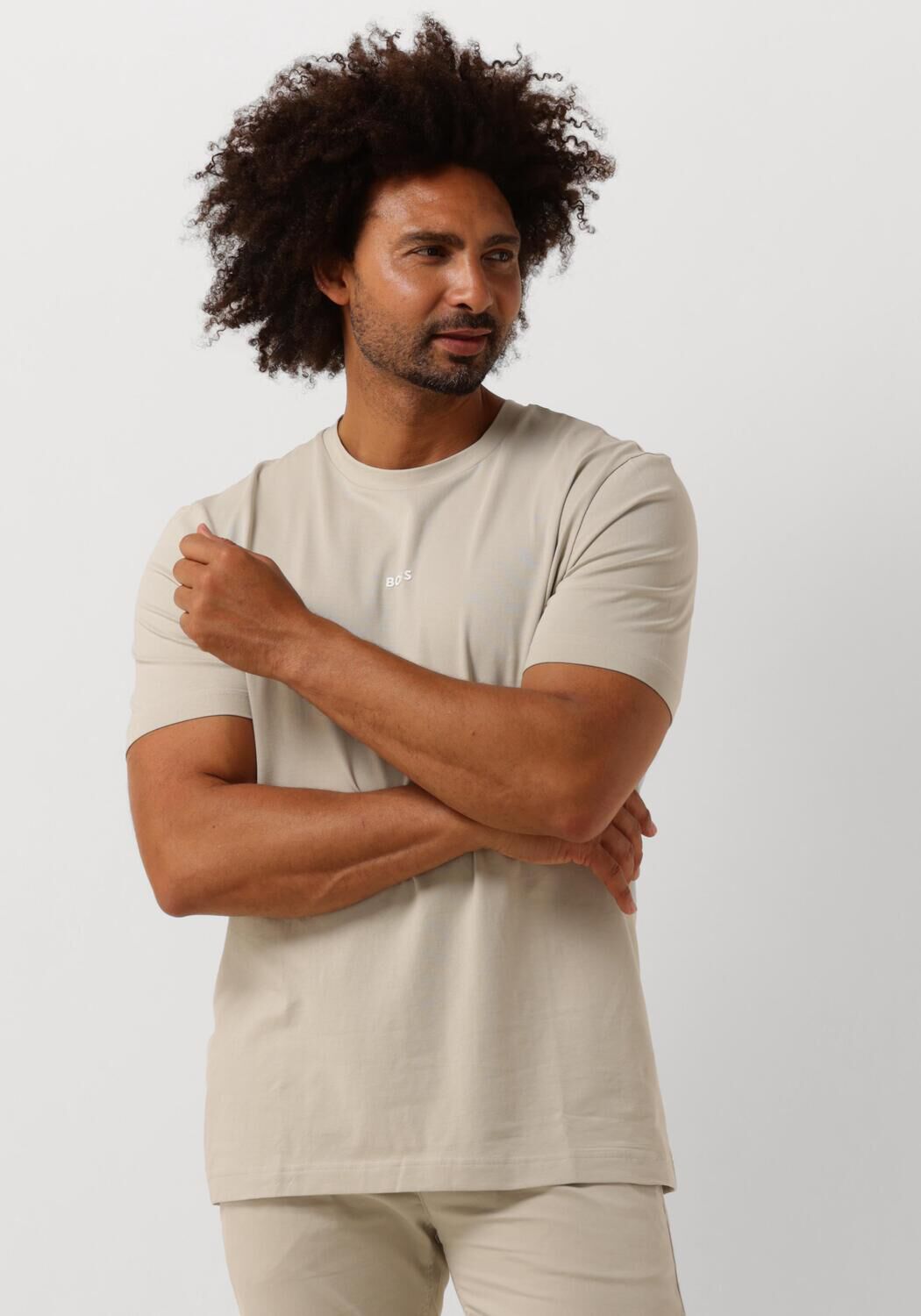 BOSS ORANGE Heren Polo's & T-shirts Tchup 10242929 01 Beige