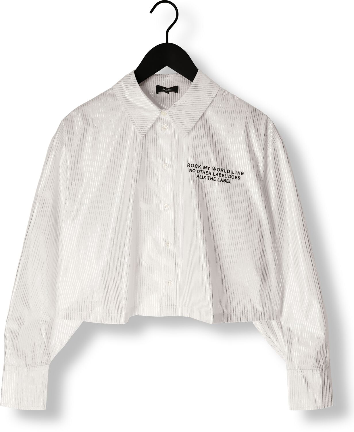 ALIX THE LABEL Dames Blouses Ladies Woven Pintstipe Blouse Wit