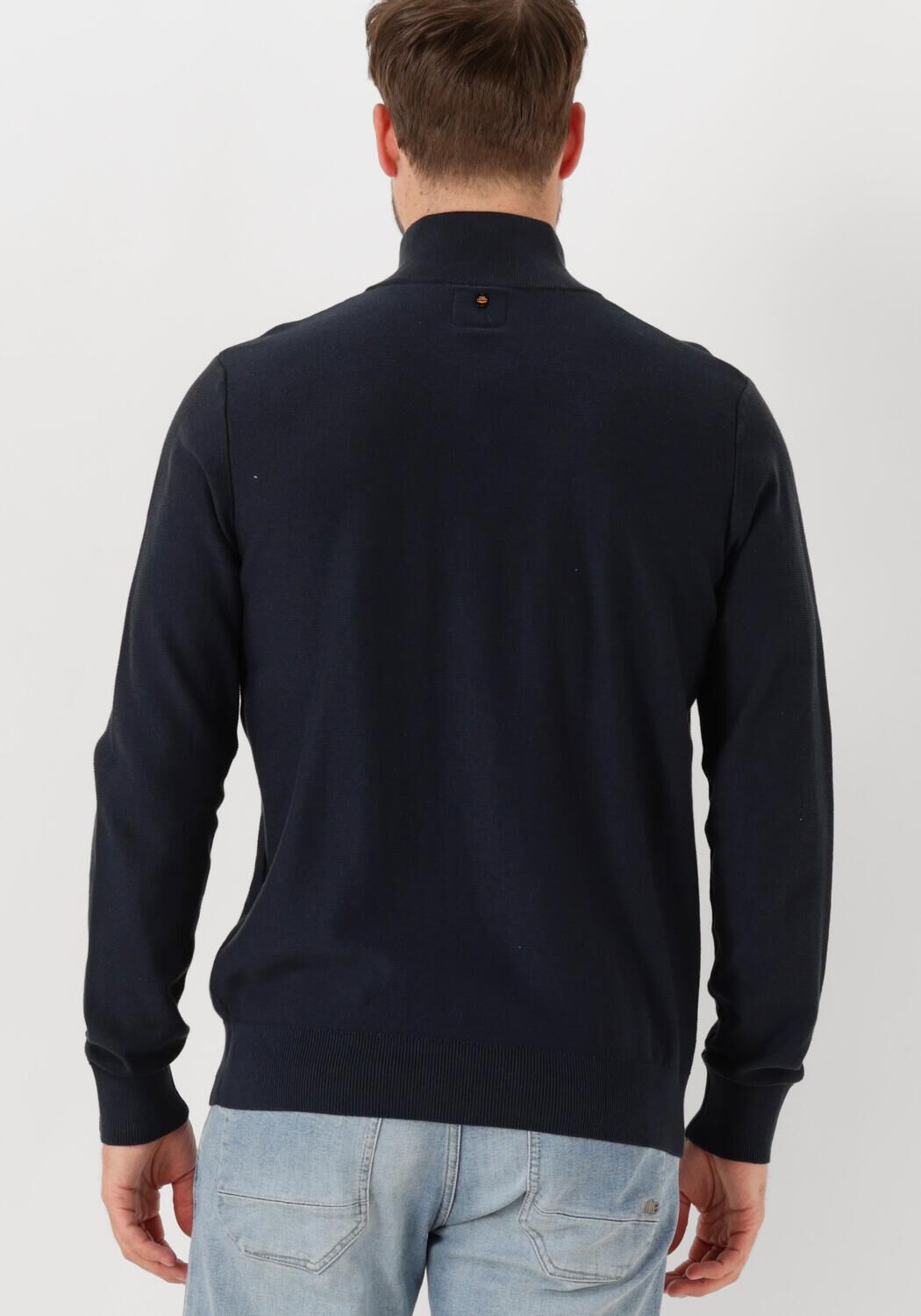 PME LEGEND Heren Truien & Vesten Half Zip Collar Cotton Modal Donkerblauw