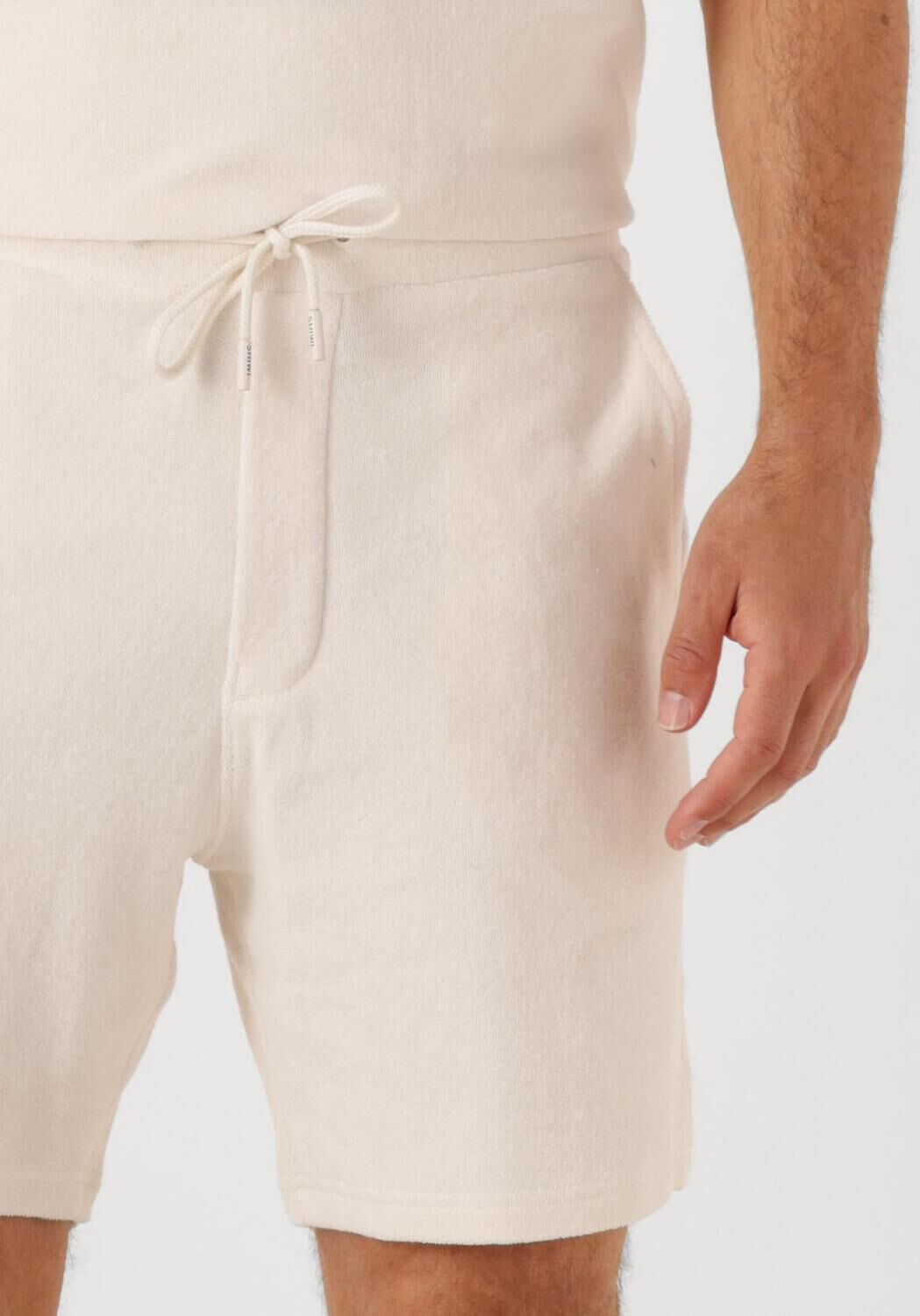 SHIWI Heren Broeken Men Evan Toweling Shorts Solid Ecru