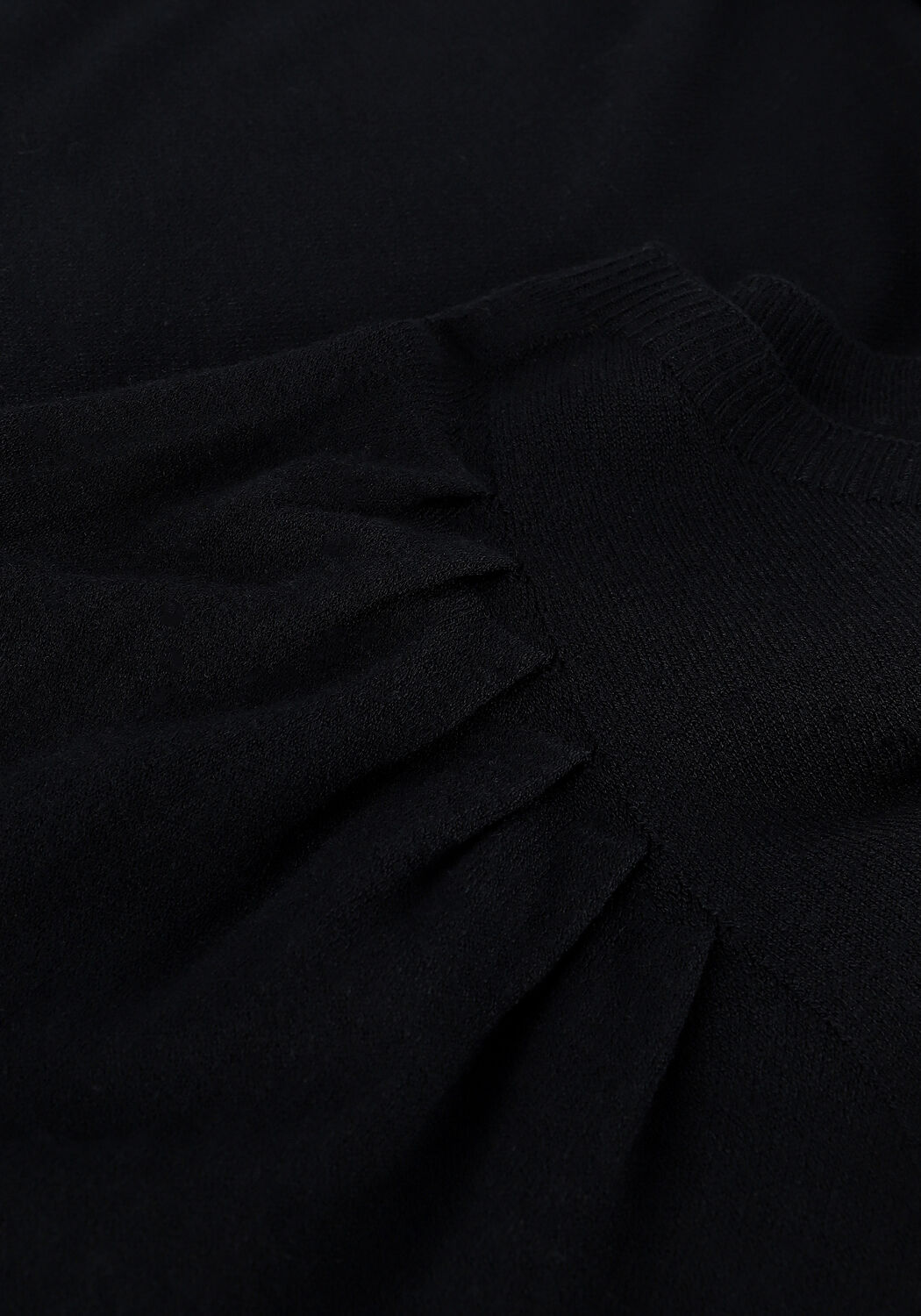 Zwarte SUMMUM Sweater PUFFY SLEEVE SWEATER BASIC KNIT - large