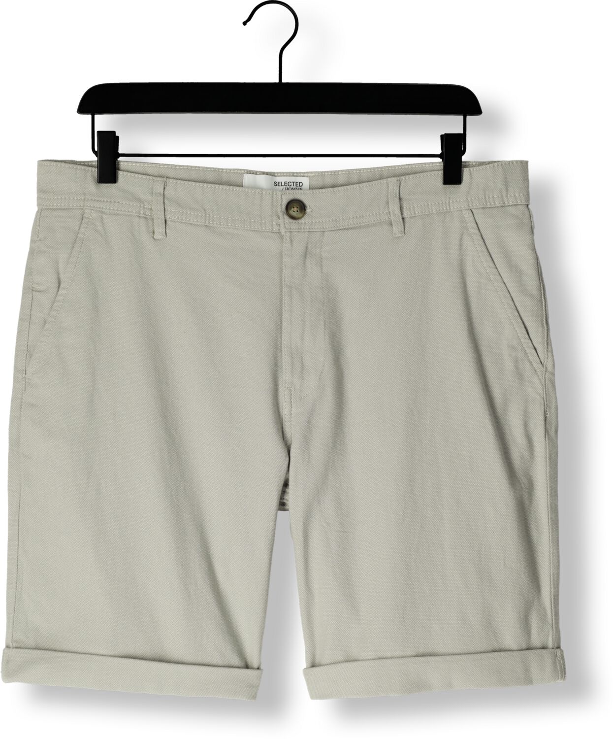 SELECTED HOMME Heren Broeken Slhslim-luton Flex Shorts Noos Groen