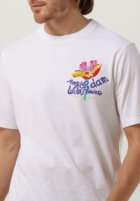 Witte SCOTCH & SODA T-shirt ENDLESS SUMMER ARTWORK TEE - large