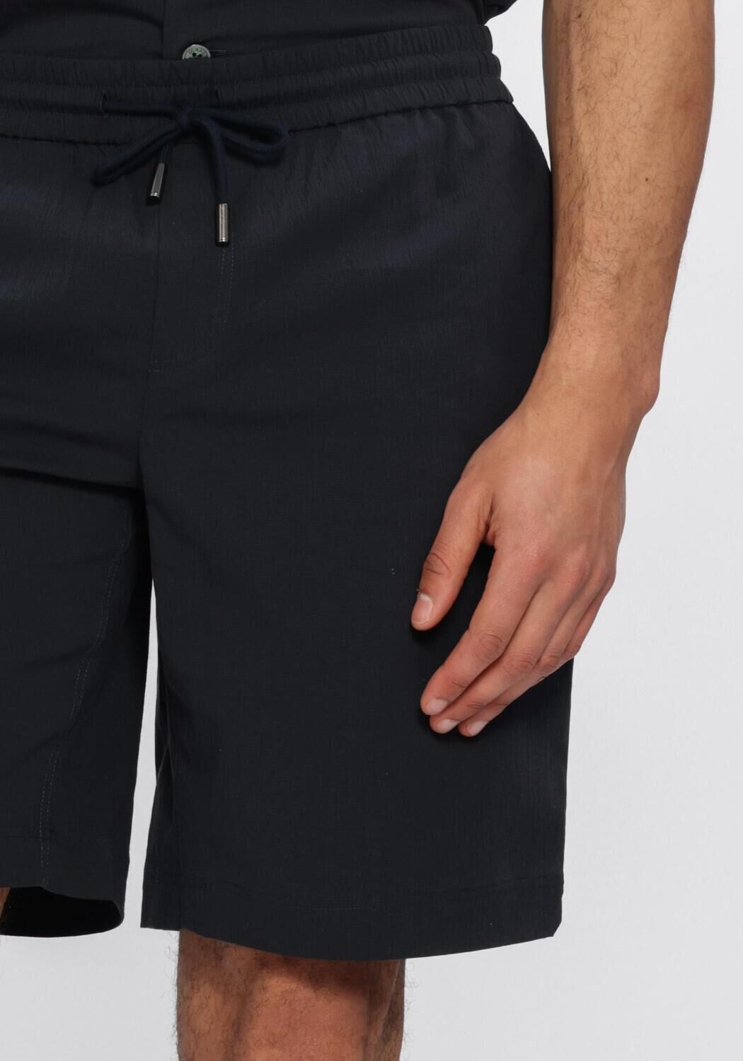 Donkerblauwe JC RAGS Korte broek SHORT ANDY WRINKLE - large