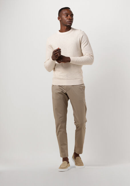 Ecru PROFUOMO Trui STRUCTURE CREW NECK - large