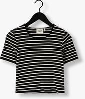 Zwarte ANOTHER LABEL T-shirt ELYNE STRIPE T-SHIRT S/S