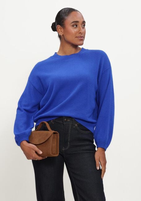 Blauwe TWNS Trui LONG PUFFED SLEEVES ROUND NECK JUMPER - large