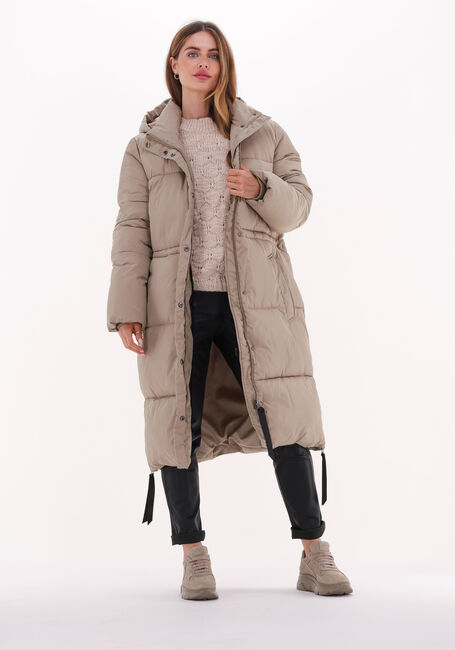 Taupe SECOND FEMALE Gewatteerde jas BUFF COAT - large