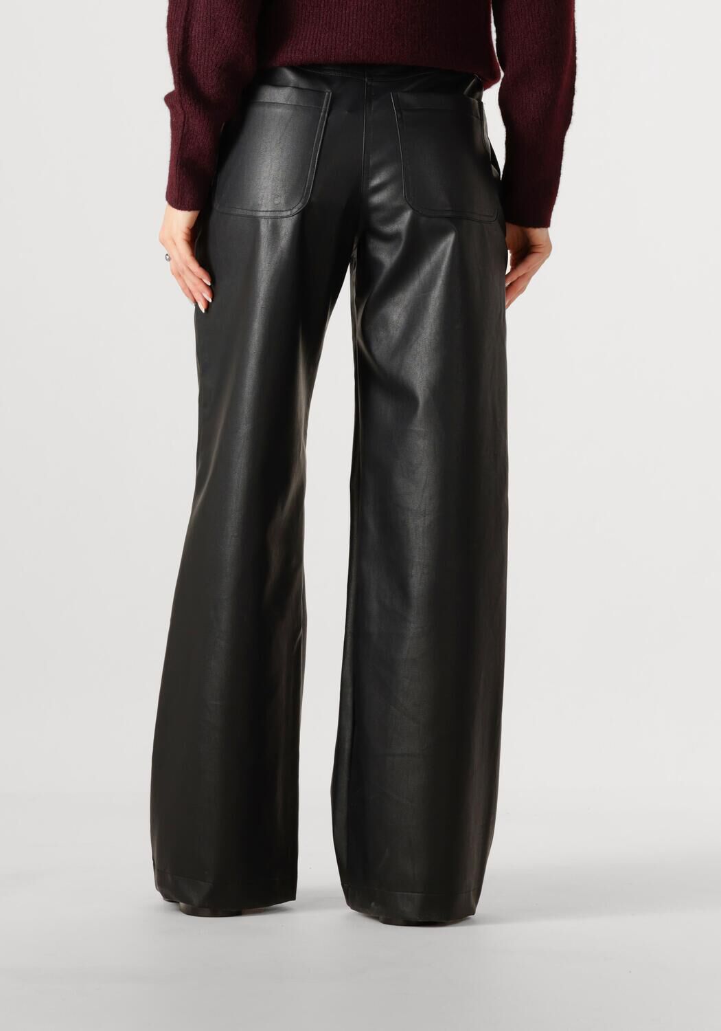 NEO NOIR Dames Broeken Pinur Faux Leather Pants Zwart