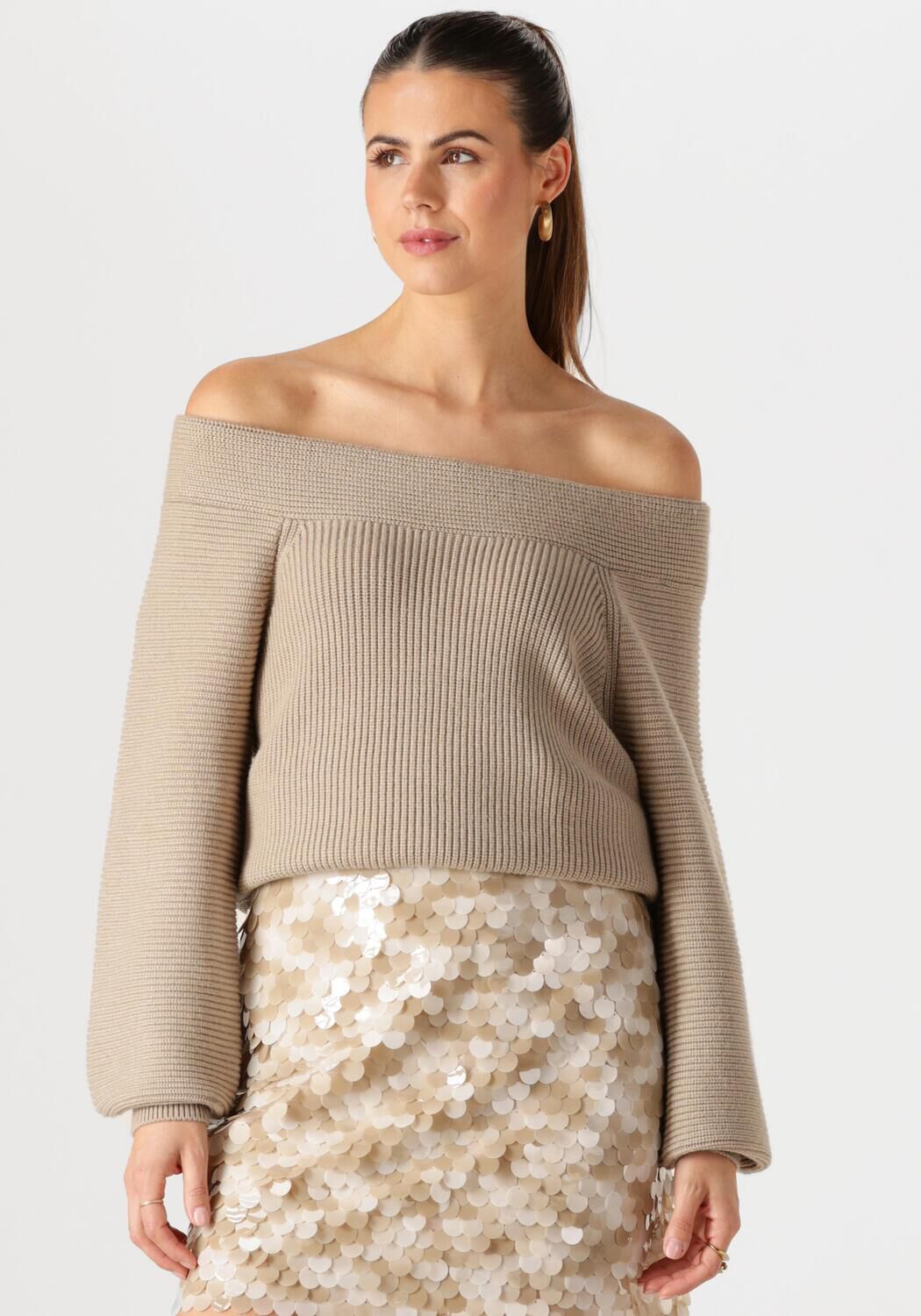 Copenhagen Muse Stijlvolle Muse Pullover in Diverse Kleuren Beige Dames