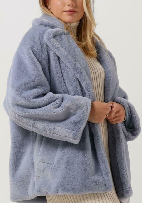 Blauwe NOTRE-V Faux fur jas FUR COAT SHORT - large