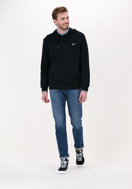 Donkerblauwe FRED PERRY Truien/vesten TIPPED HOODED SWEATSHIRT - large