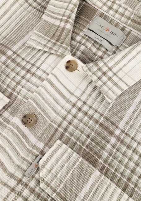 Beige CAST IRON Overshirt LONG SLEEVE SHIRT CHECK WEAVE YD Beige CAST IRON Overshirt LONG SLEEVE SHIRT CHECK WEAVE YD - large