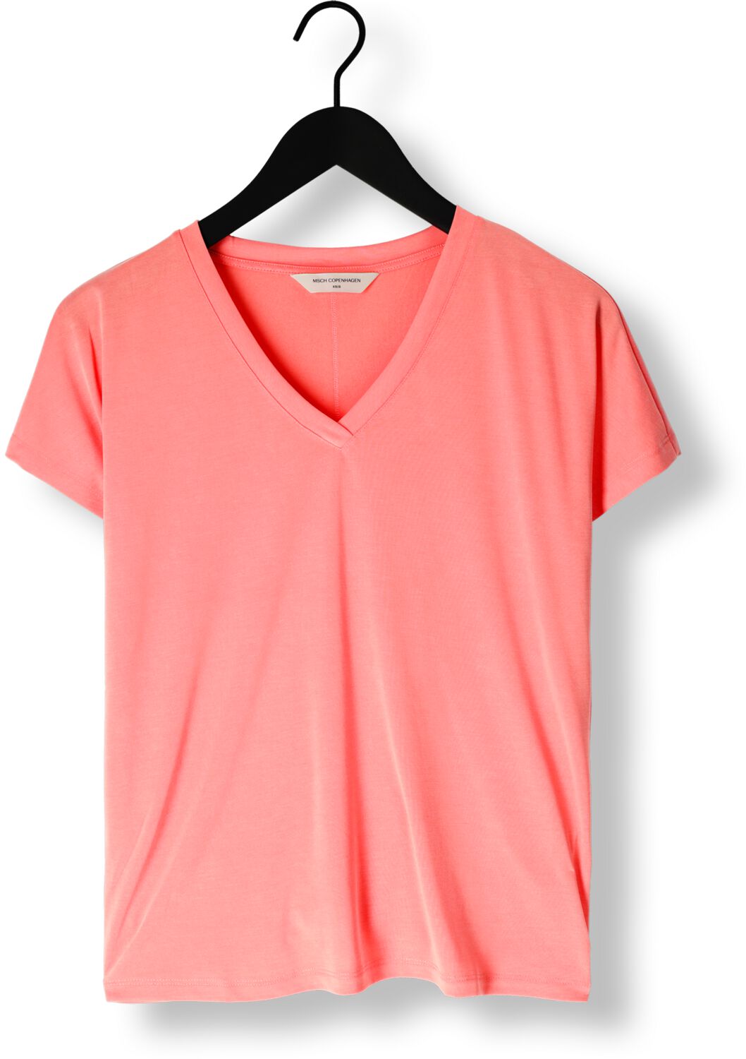 MSCH COPENHAGEN Dames Tops & T-shirts Mschfenya Modal V Neck Tee Koraal