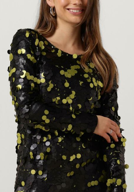 Zwarte COLOURFUL REBEL Mini jurk TINI SEQUINS STRAIGHT DRESS - large