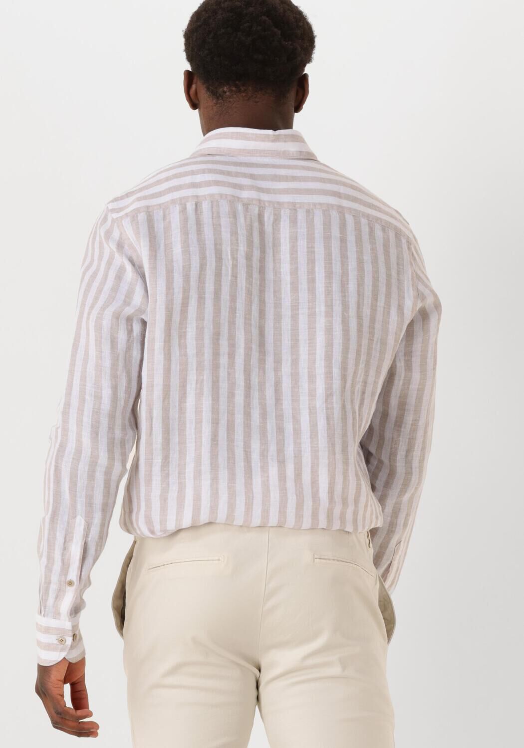 PROFUOMO Heren Overhemden Shirt X-cutaway Linen Wit