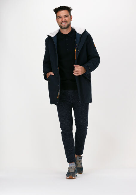 Blauwe SCOTCH & SODA Polo 163985 - KNITTED LONG-SLEEVE P - large