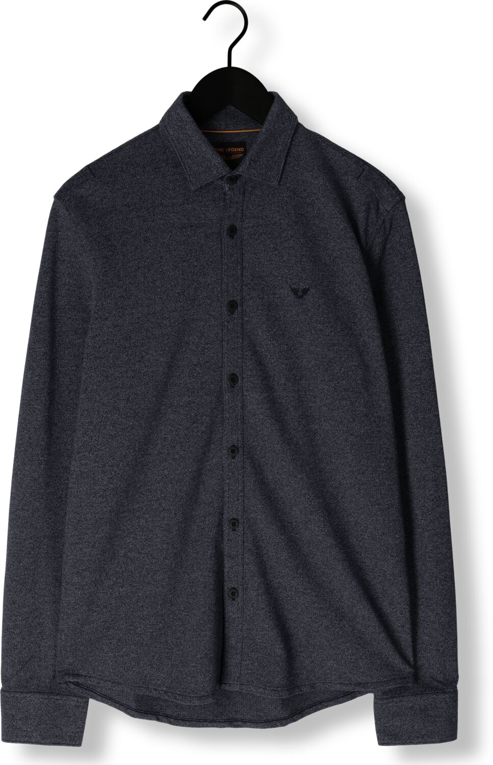 PME LEGEND Heren Overhemden Long Sleeve Shirt Poly Ctn L.w. Structure Blauw