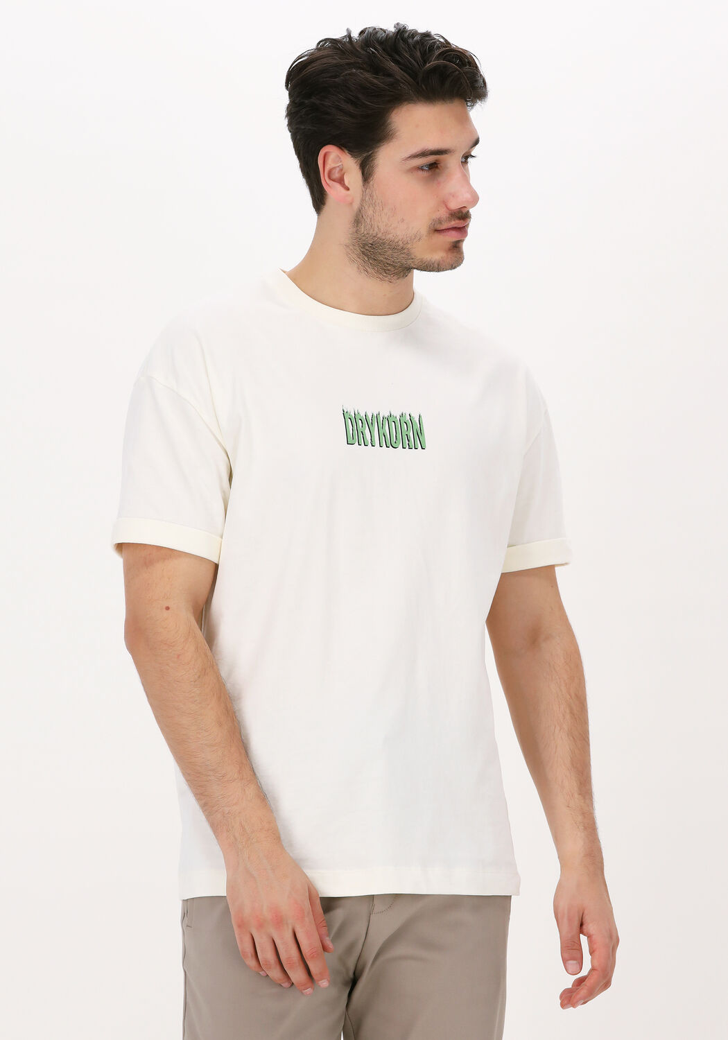 Gebroken wit DRYKORN T shirt THILO FLAME Omoda