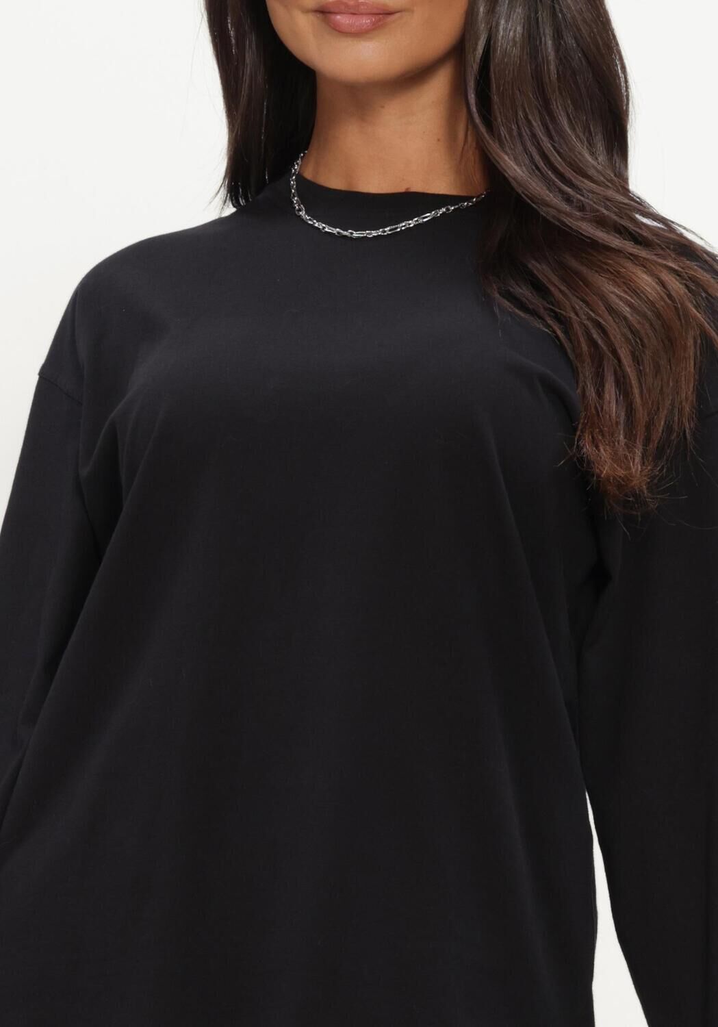 Zwarte BOII STUDIOS Top ALBERTO O-NECK BOXY - large