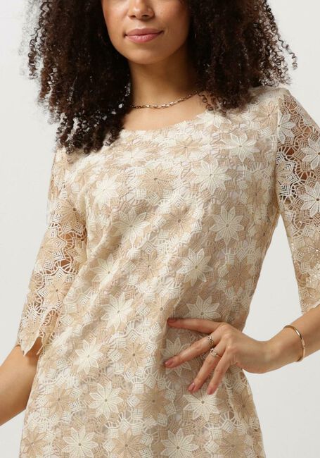 Beige ANA ALCAZAR Midi jurk DRESS SLEEVES 040419-3473 - large