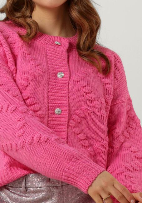Roze CO'COUTURE Vest BUBBLE KNIT CARDIGAN - large