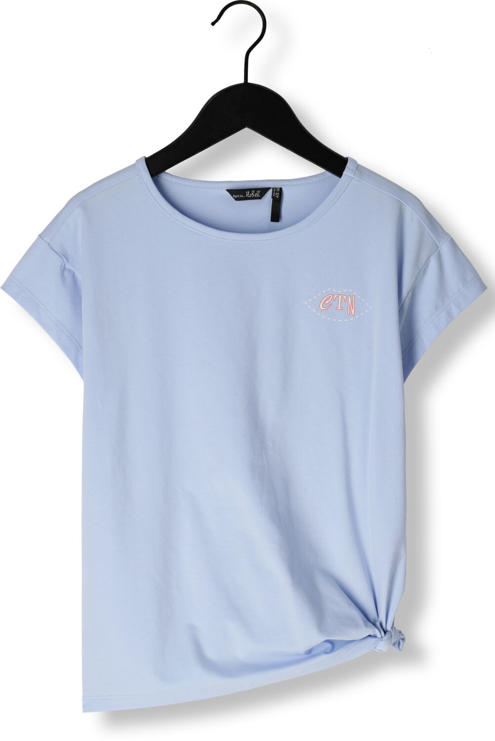 NoBell T-shirt Kasis met backprint zachtblauw Meisjes Stretchkatoen Ronde hals 158 164