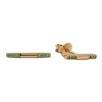 Gouden ATLITW STUDIO Oorbellen BLISS EARRINGS BAR GREEN EMERA - medium