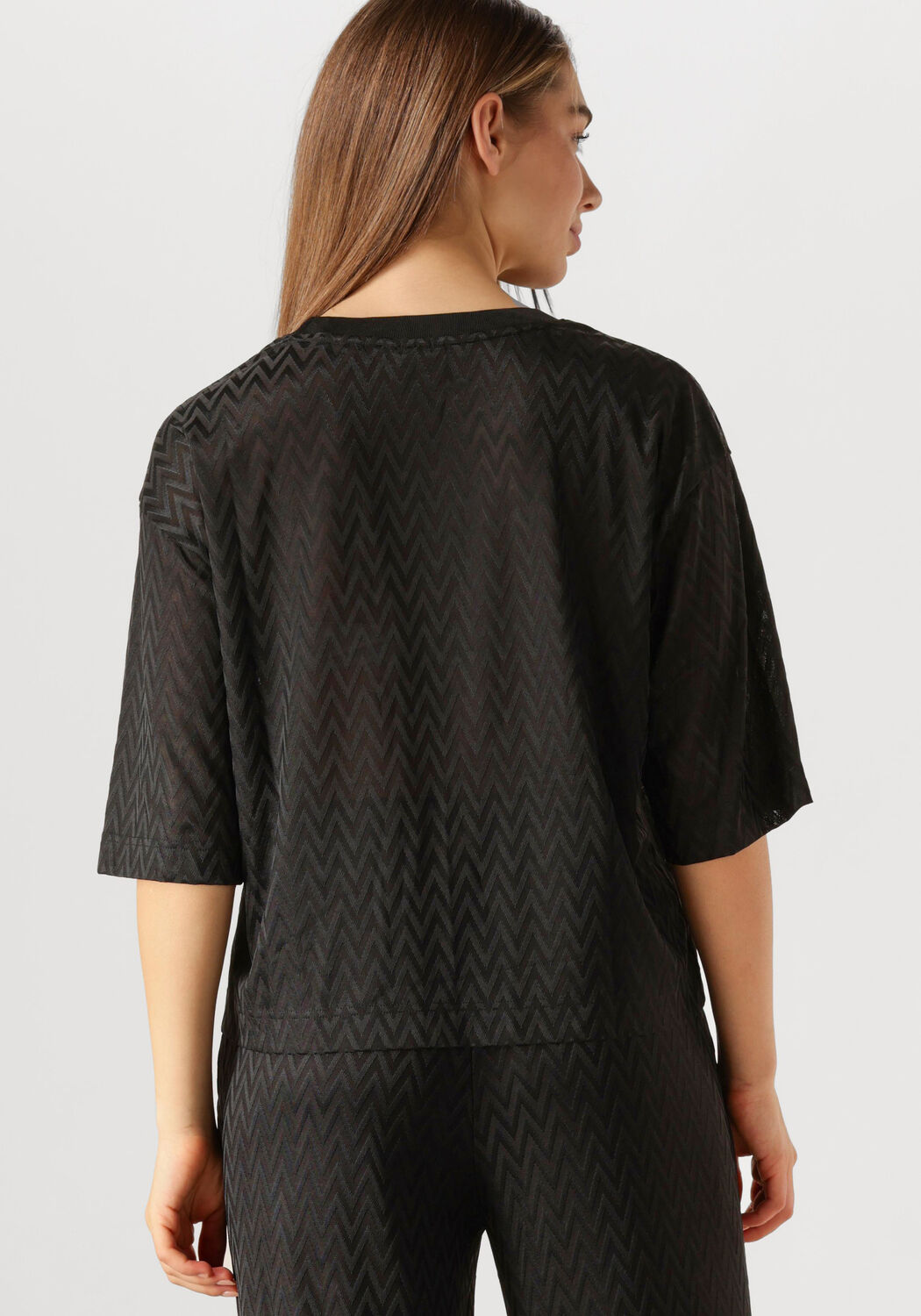 MOS MOSH Dames Tops & T-shirts Tash O-ss Soni Tee Zwart