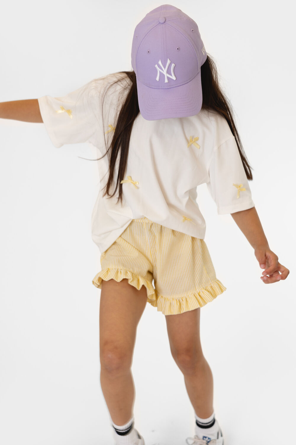 Gele Salty Stitch Korte broek STRIPES RUFFLE SHORT - large