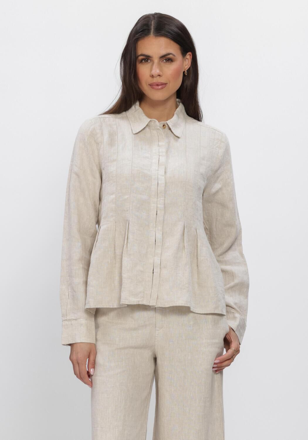Ecru INWEAR Blouses DILANAIW PLEATED SHIRT - large