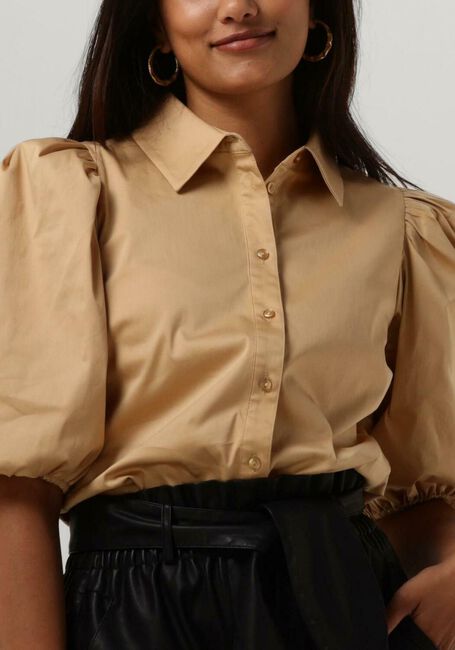 Camel NOTES DU NORD Blouses KIRA SHORT SLEEVE SHIRT - large