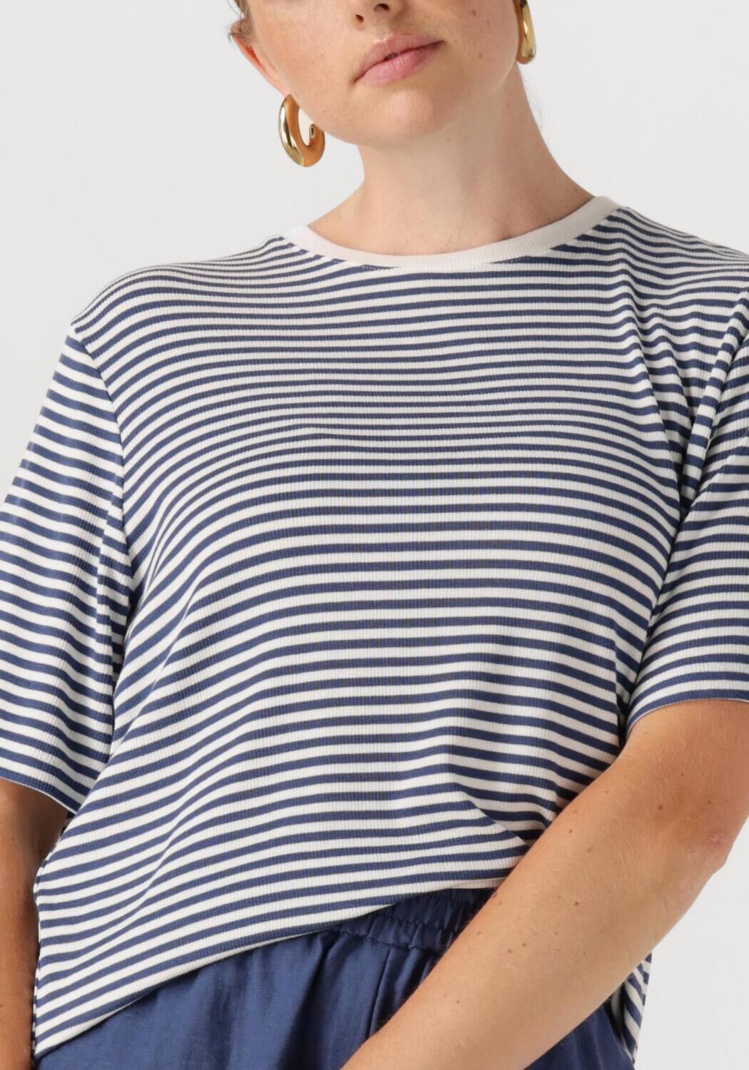 MSCH COPENHAGEN Dames Tops & T-shirts Mschjana Tee Stp Blauw