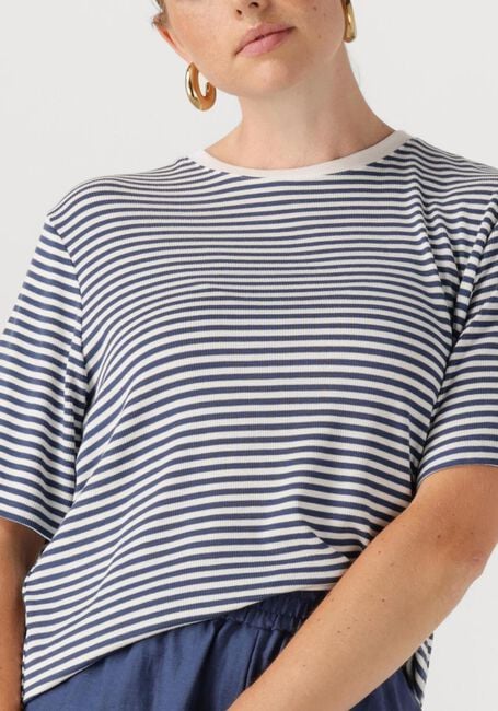 Blauwe MSCH COPENHAGEN T-shirt MSCHJANA TEE STP - large
