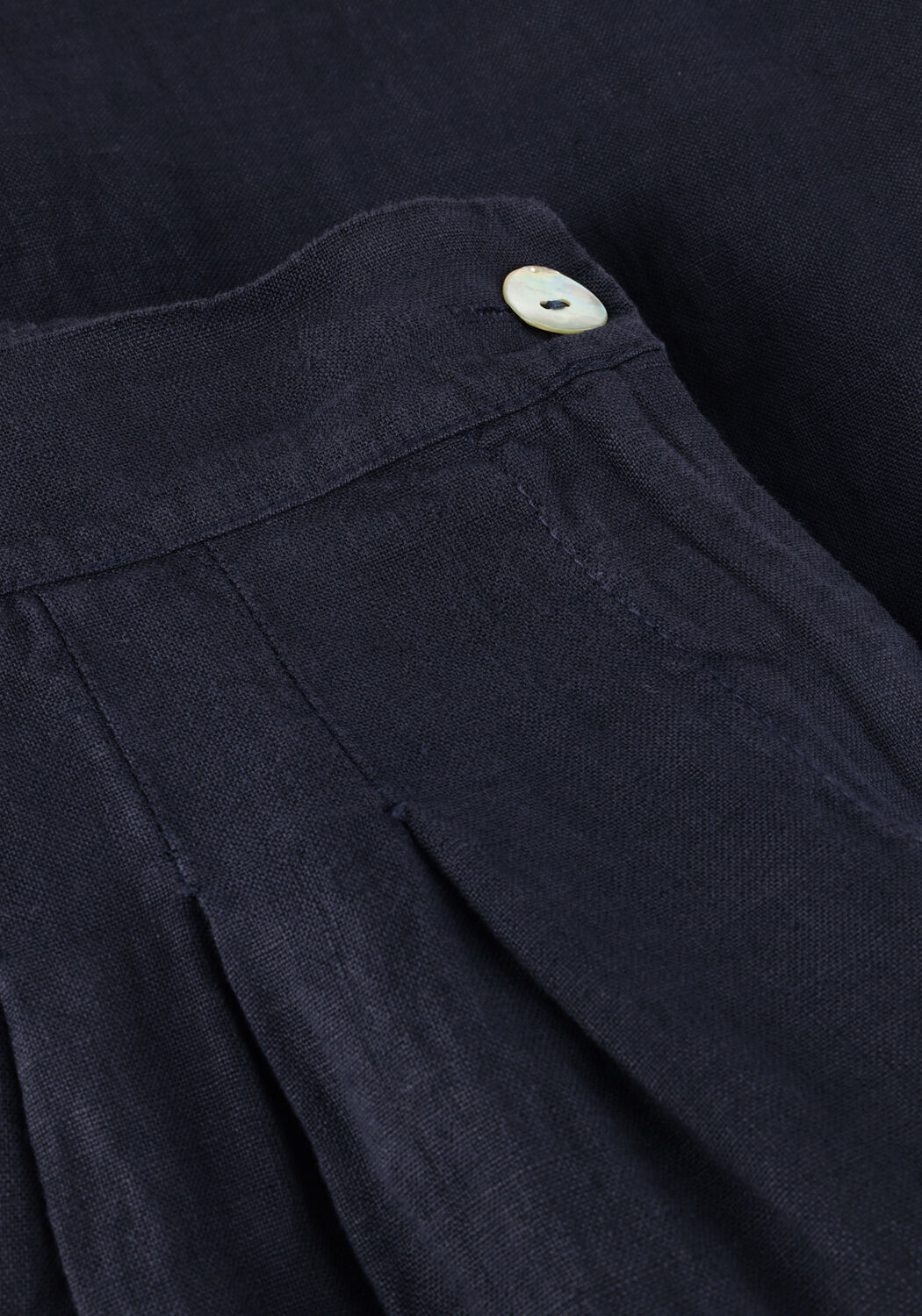 Donkerblauwe BY-BAR Pantalon ELI LINNEN PANT - large