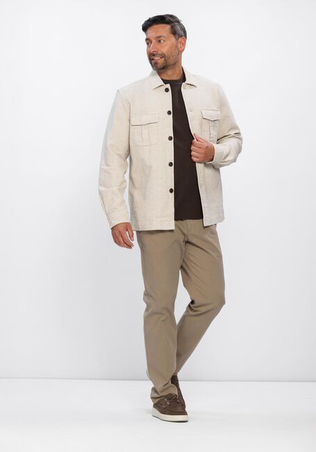 Beige PROFUOMO Overshirts OVERSHIRT CO/LIN - large