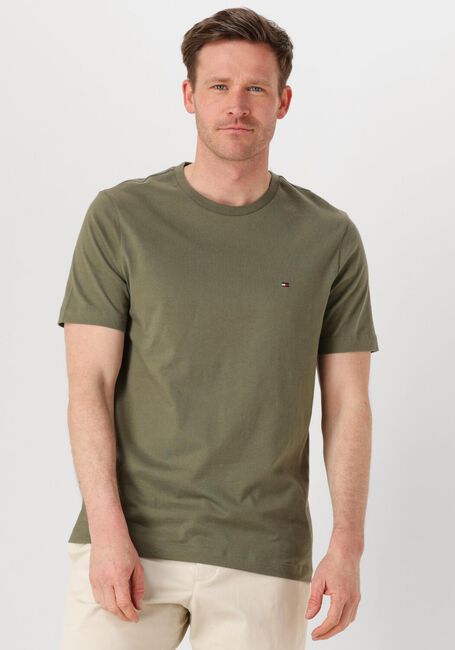 Olijf TOMMY HILFIGER T-shirt ESS SEASONAL REG FIT SOLID TEE - large