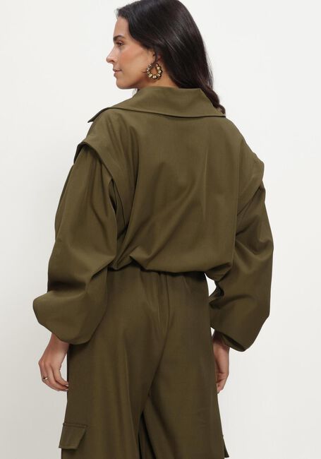 Olijf REFINED DEPARTMENT Trenchcoats LADIES WOVEN BOMBER TRENCHCOAT LAYA - large