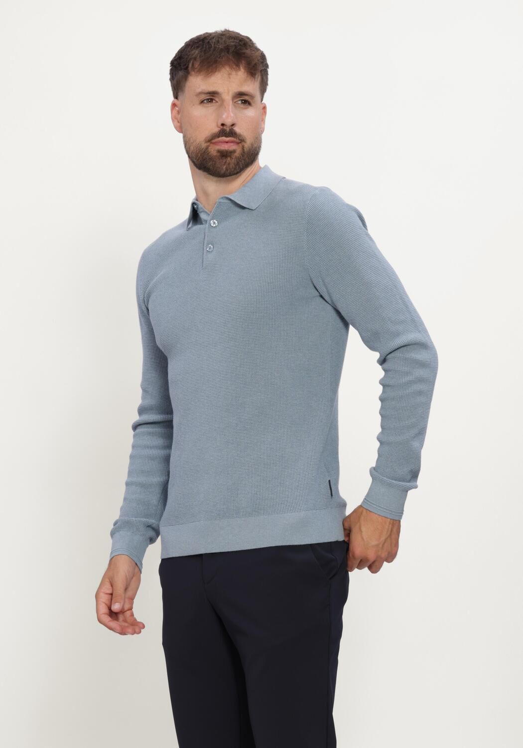 Lichtblauwe SAINT STEVE Polo SANDER-S - large