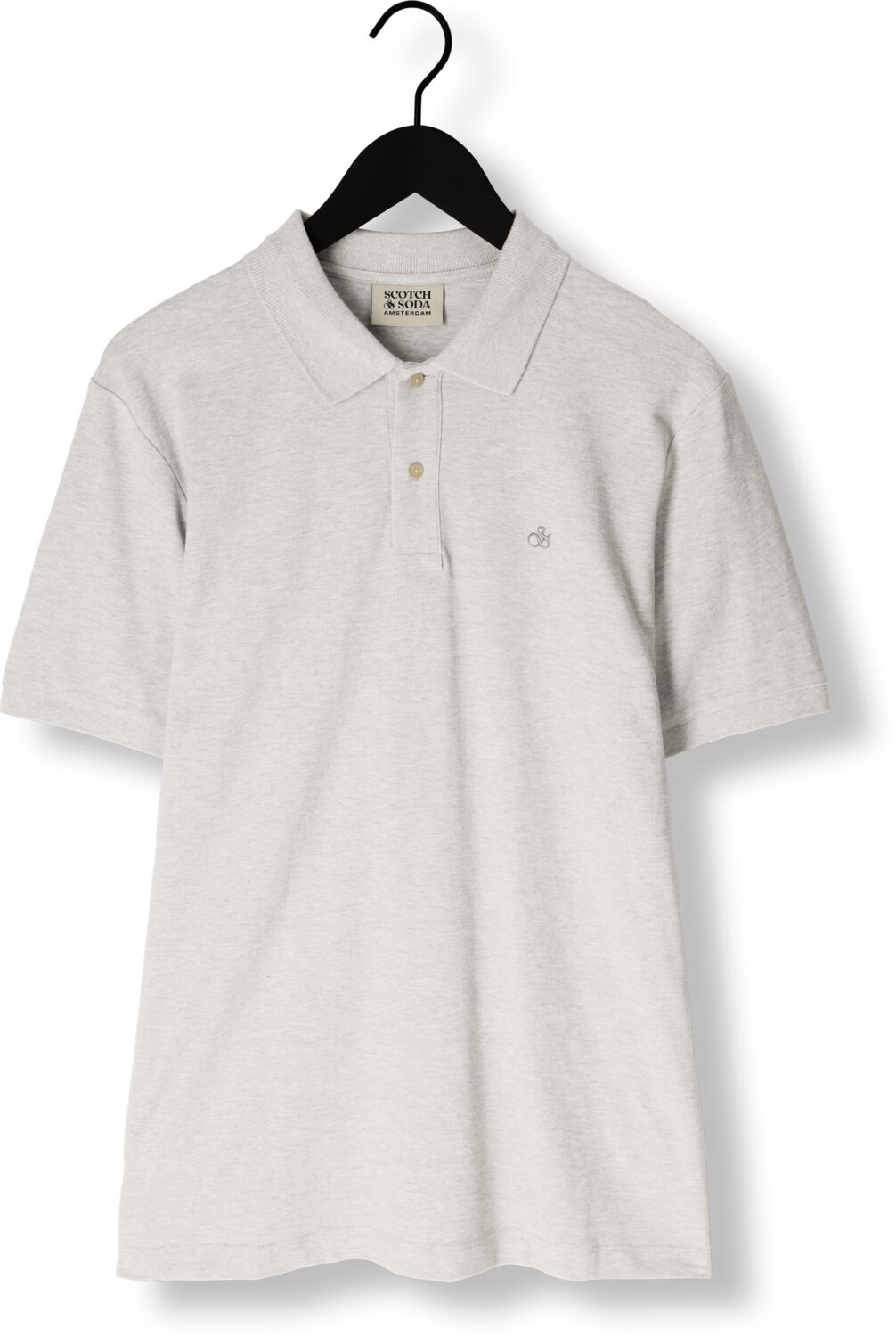 SCOTCH & SODA Heren Polo's & T-shirts Logo Pique Polo Grijs