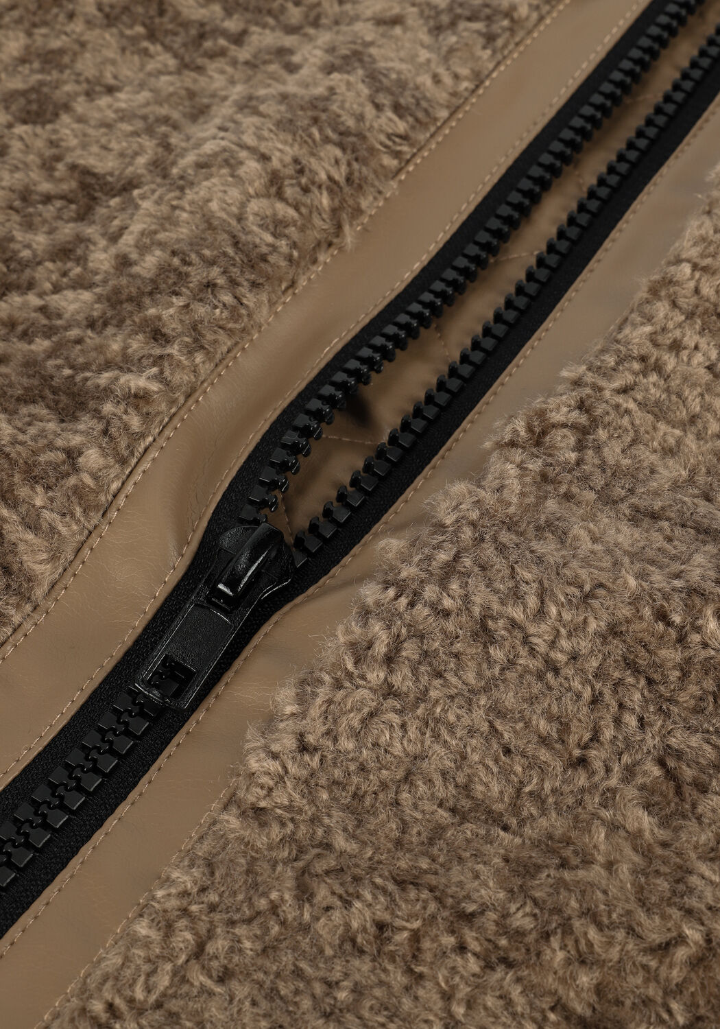 Bruine CO'COUTURE Gilet VERONIC FUR - large