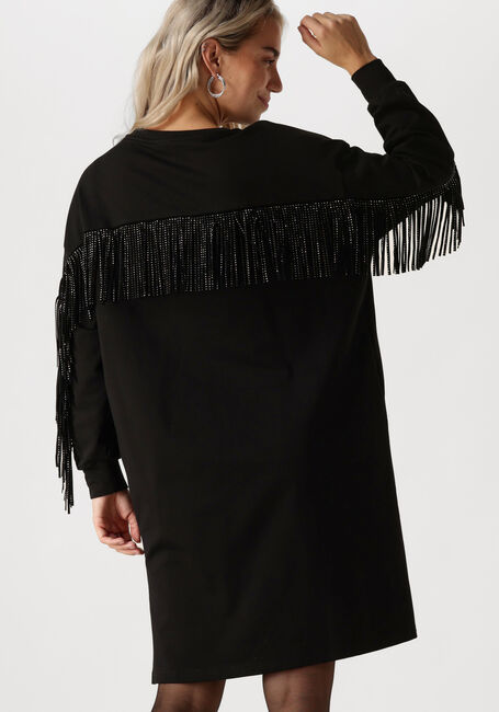 Zwarte CO'COUTURE Mini jurk STUDCC FRINGE SWEAT DRESS - large