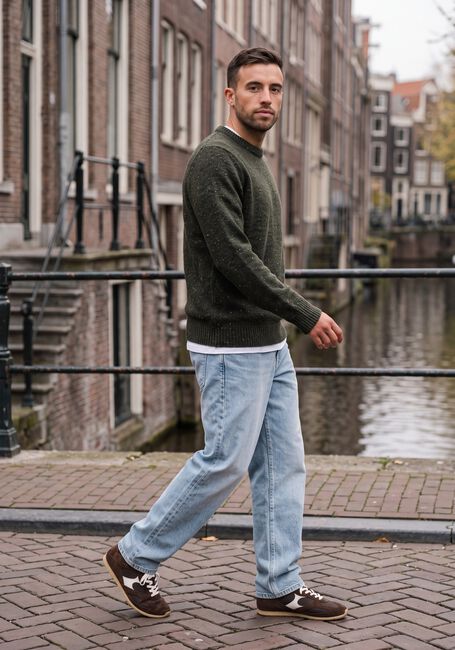 Donkergroene JC RAGS Trui CREW-NECK SWEATER BUD - large