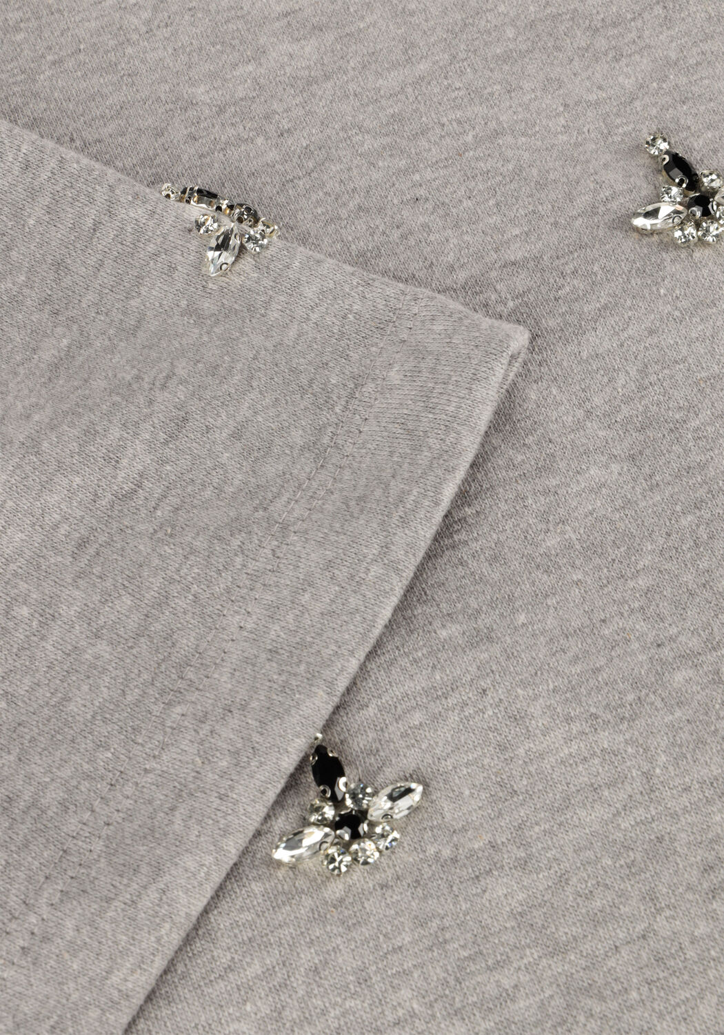 Witte SUMMUM T-shirt BOXY SWEATSHIRT EMBELLISHED SWEAT - large