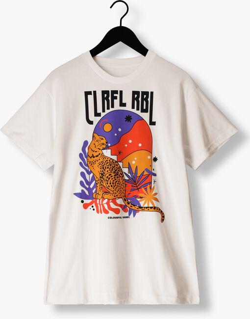 Gebroken wit COLOURFUL REBEL T-shirt PANTHER MOON LOOSEFIT TEE - large