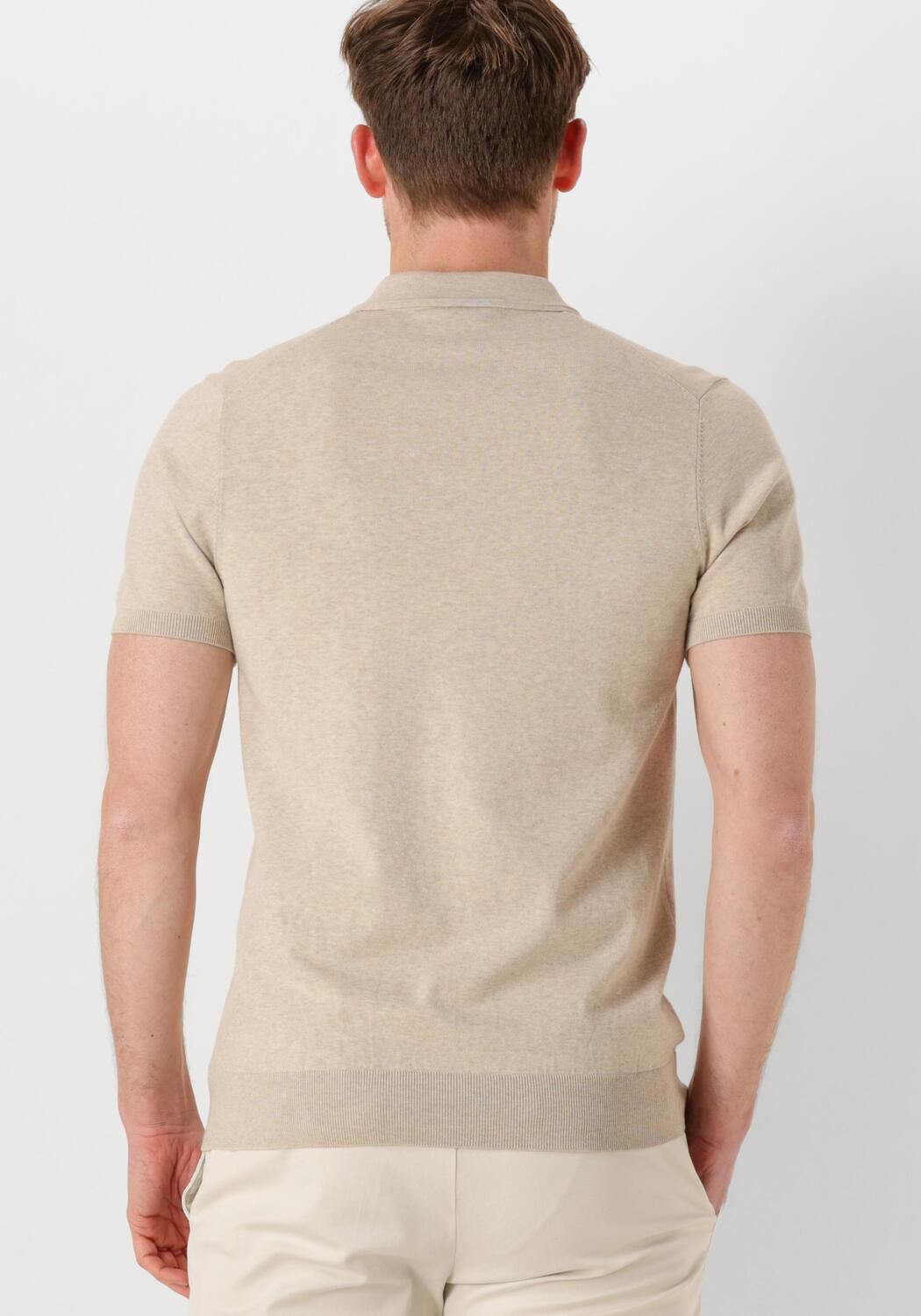 PROFUOMO Heren Polo's & T-shirts Polo Short Sleeve Beige
