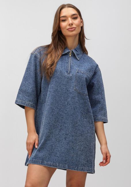 Blauwe OBJECT Mini jurk OBJFRIDA 3/4 SLEEVE LO DRESS - large