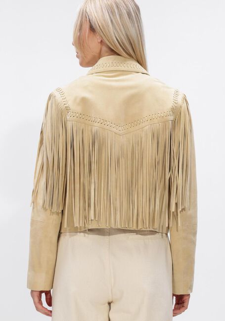 Gele IBANA Jassen JEEYA SUEDE - large