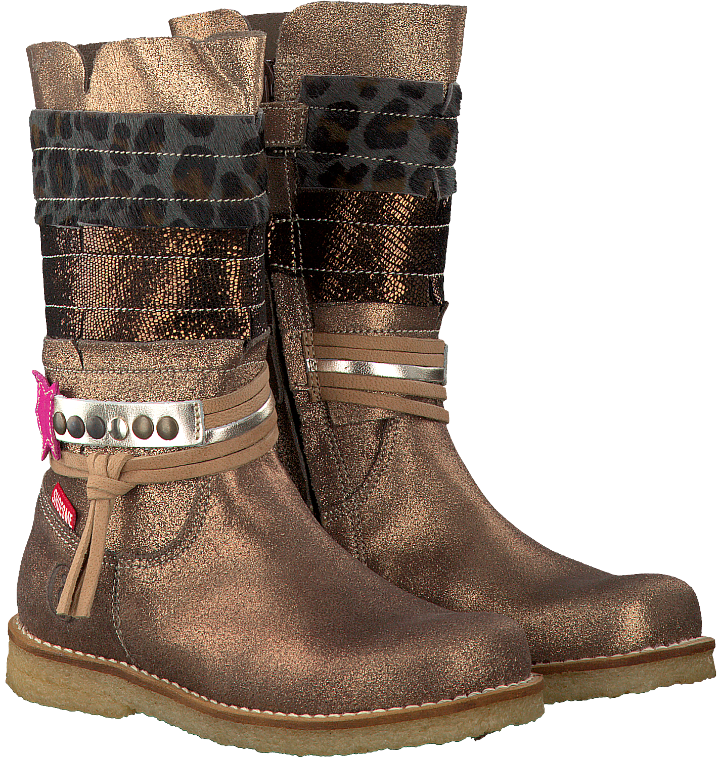 Bronzen SHOESME Lange laarzen CR7W092 | Omoda Bronzen SHOESME Lange laarzen CR7W092 | Omoda